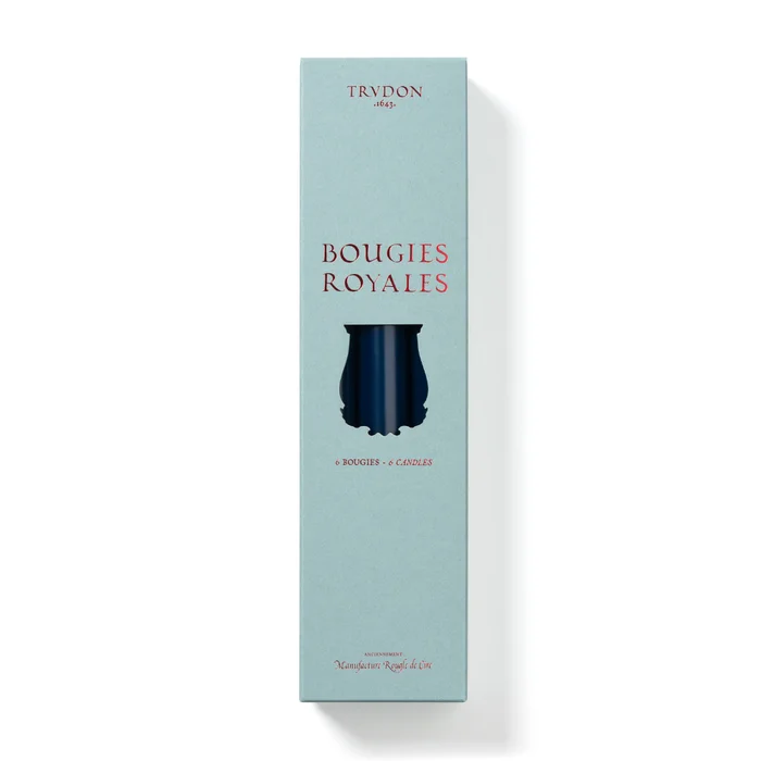 Bougies Royales – Chandelles Bleu Marine x6