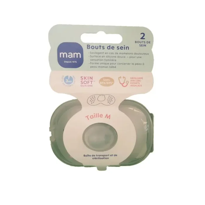 BOUTS DE SEIN ALLAITEMENT x2 TAILLE M MAM