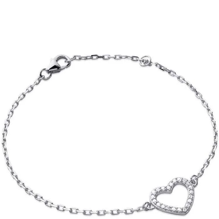 Bracelet – Argent 925/1000 rhodié & oxyde de zirconium