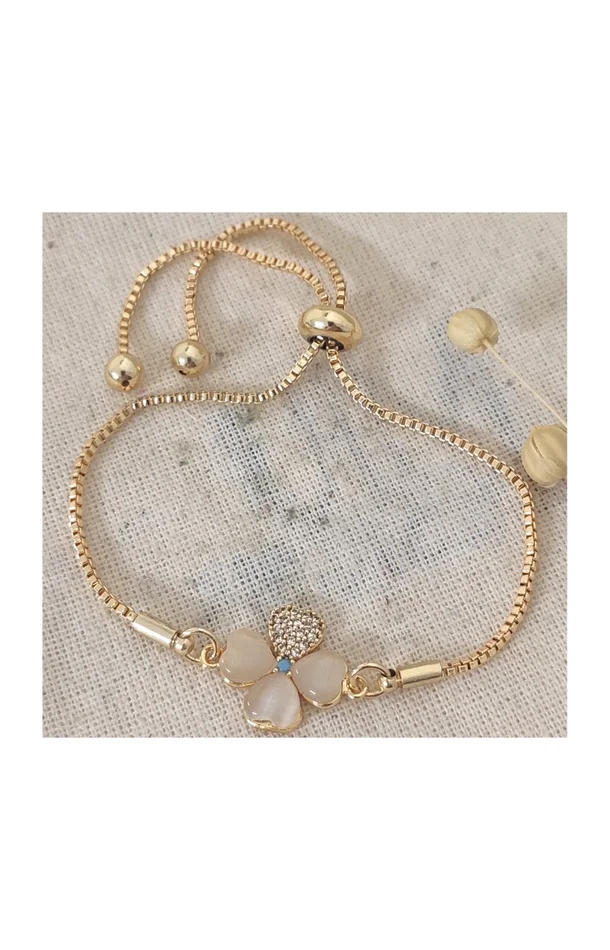 Bracelet – Laiton plaqué or & zirconiums