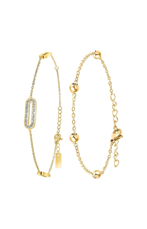 Bracelets – Acier inoxydable doré & cristaux