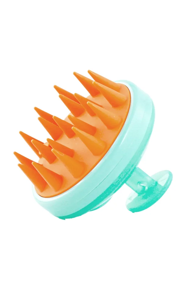 Brosse massante cuir chevelu – Bleu & orange