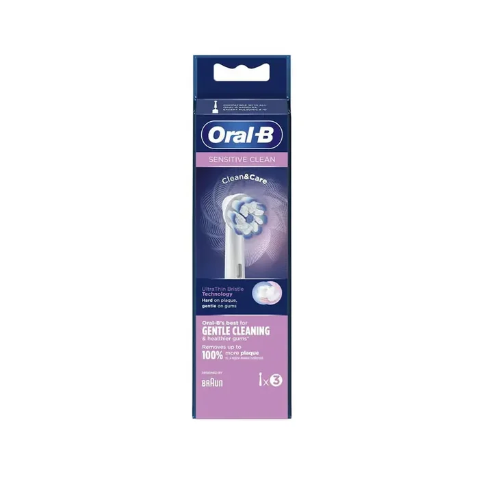 BROSSETTES ULTRA THIN SENSITIVE CLEAN CLEAN & CARE 3 BROSSETTES BOITE DE 3 ORAL B