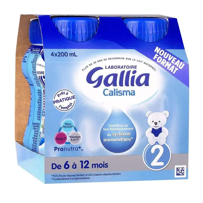 Calisma 2 lait 6/12 mois 4x200ml