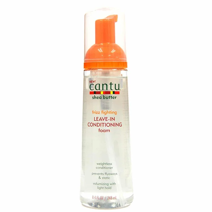 Cantu shea butter frizz fighting LEAVE-IN CONDITIONING foam ( MOUSSE ANTI-FRIZZ KARITE )