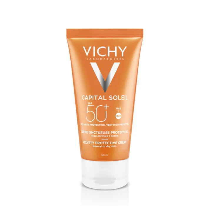 Capital Soleil SPF 50+ – Crème Visage Onctueuse Perfectrice de Peau 50 ml