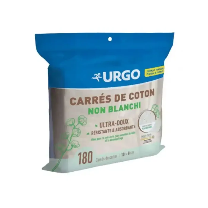CARRÉS DE COTON NON BLANCHI X 180 URGO