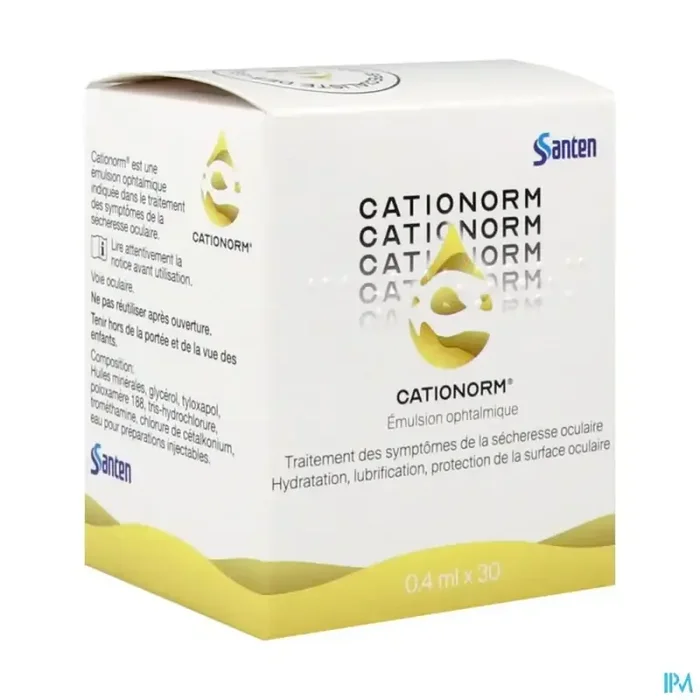 Cationorm emulsion ophtalmique unidose 0ml4 30