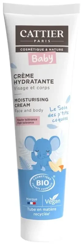 Cattier Bébé Crème Hydratante Bio – Visage et Corps – 100 ml