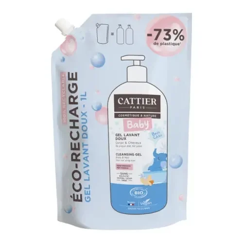CATTIER BÉBÉ Gel Lavant Doux Hypoallergénique ECO-RECHARGE – 1L