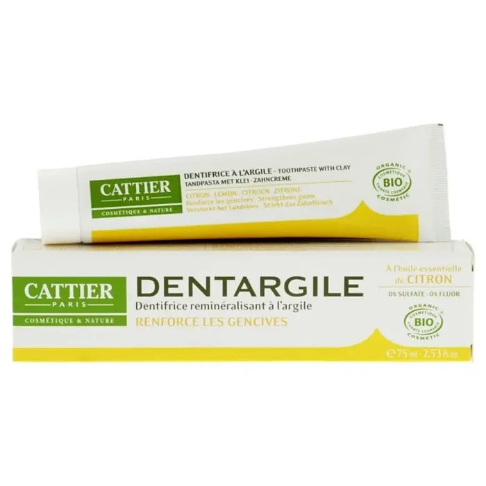 Cattier Dentargile Dentifrice à l‘argile goût Citron tube 100g