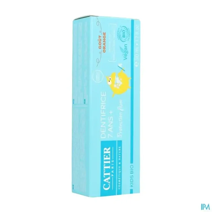 Cattier kids dentifrice 7ans+ orange bio 50ml
