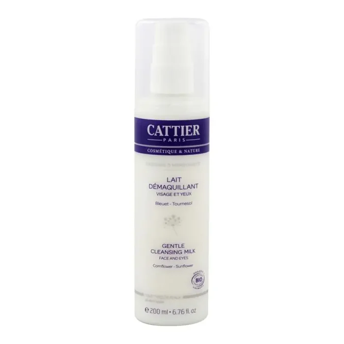 Cattier Lait Démaquillant Visage et Yeux – Bleuet et tournesol – Flacon 200 mL