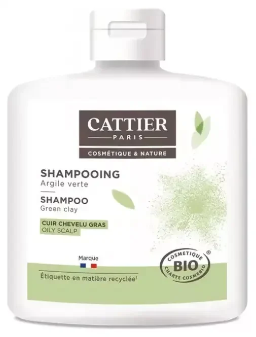Cattier Shampooing Argile Verte – Cuir Chevelu Gras – 250 ml