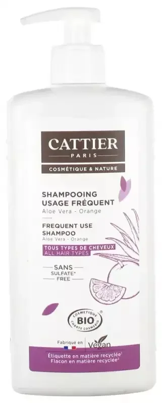 Cattier Shampooing Usage Fréquent Sans Sulfates – 500 ml