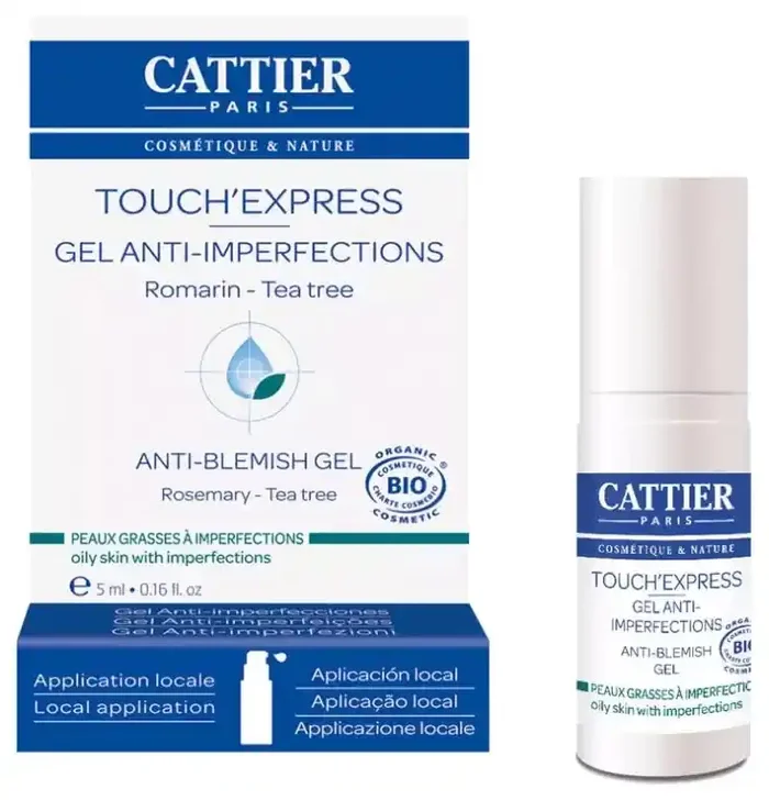 Cattier Touch‘Express – Gel Anti-Imperfection – Peaux Grasses à Imperfections – 5 ml