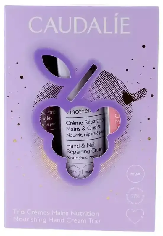 Caudalie Coffret Trio Crèmes Mains & Ongles Nutrition