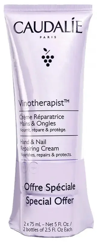 Caudalie Vinotherapist Crèmes Mains et Ongles Réparatrice 2 x 75 ml