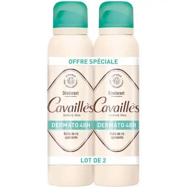 Cavaillès Déodorant Dermato 48H Spray x2