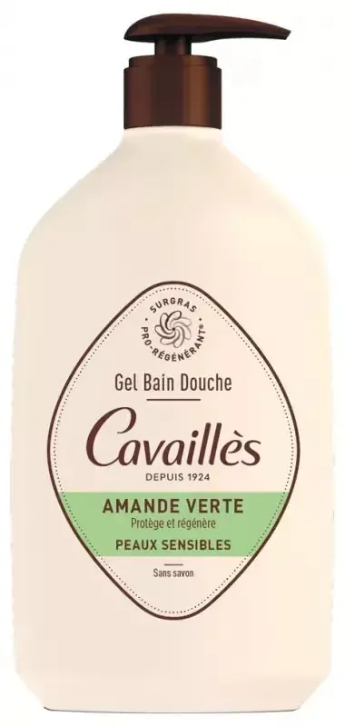 Cavaillès Gel Bain et Douche Amande Verte Peaux Sensibles 1 L