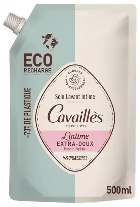 Cavaillès Soin Lavant Toilette Intime Extra-Doux Éco-Recharge 500 ml