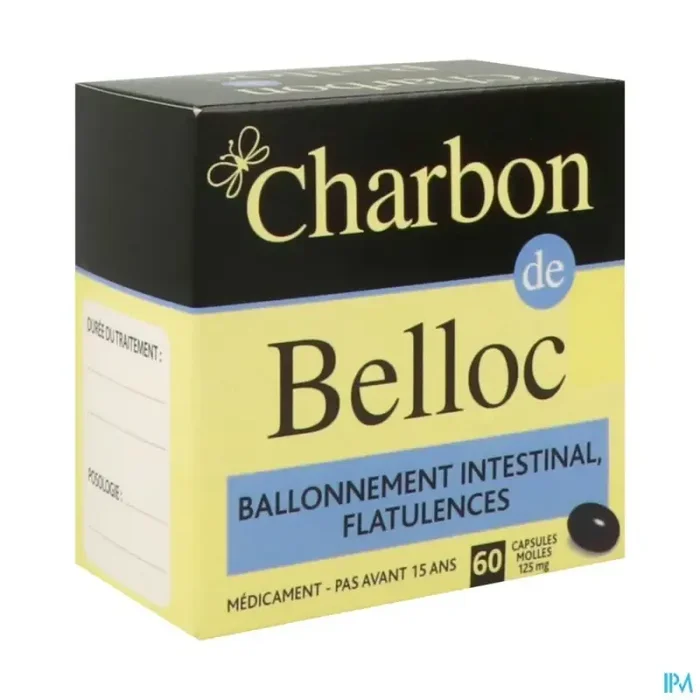 Charbon belloc 125mg capsule molle 60