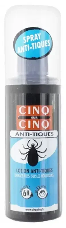 Cinq Sur Cinq 5/5 Anti-Tiques Spray 100 ml