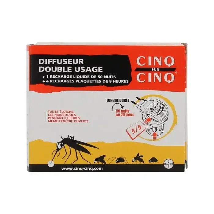Cinq sur Cinq diffuseur double usage 50 nuits ou 20 jours 1 piece