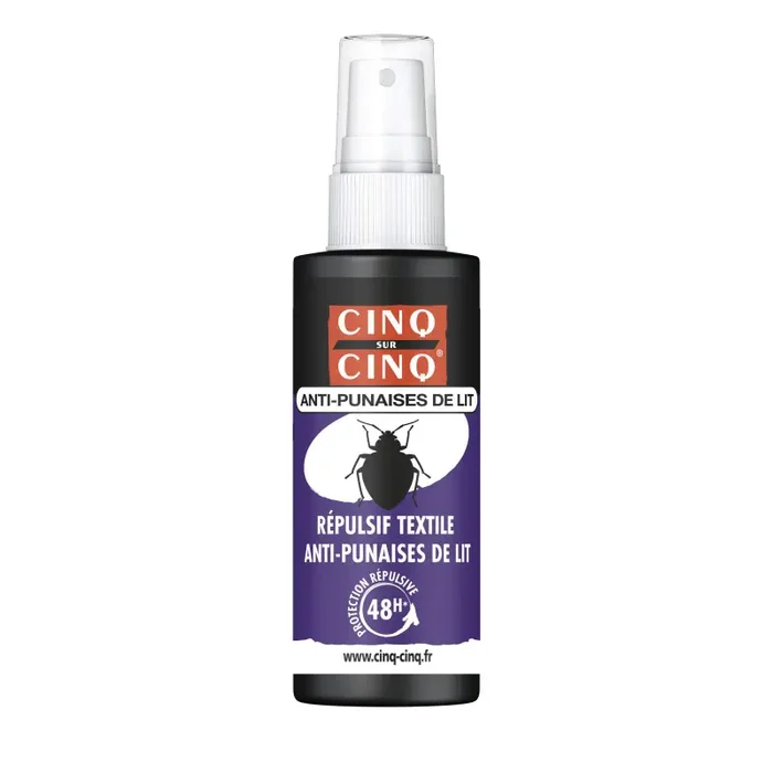 cinq sur cinq repulsif textile anti -punaise de lit 50 ml