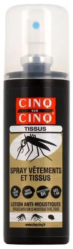 CINQ SUR CINQ Spray Vêtements Et Tissus Anti-Moustiques 100 ml
