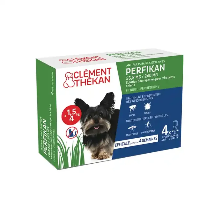 Clement Thekan Perfikan 26,8mg/240mg spot-on tres petits chiens