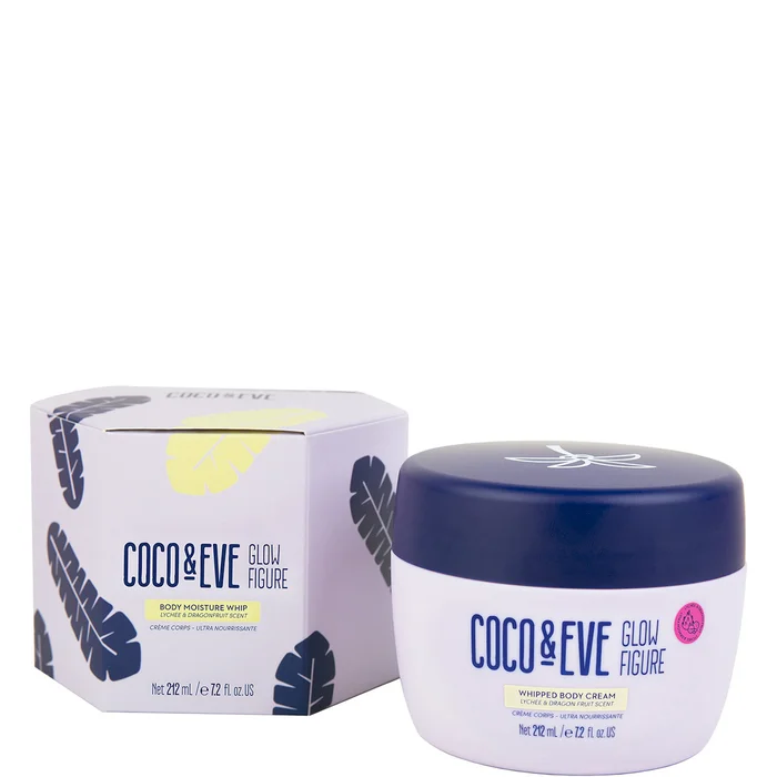 Coco & Eve Glow Figure Whipped Body Cream Lychee and Dragon Fruit Scent – 212ml