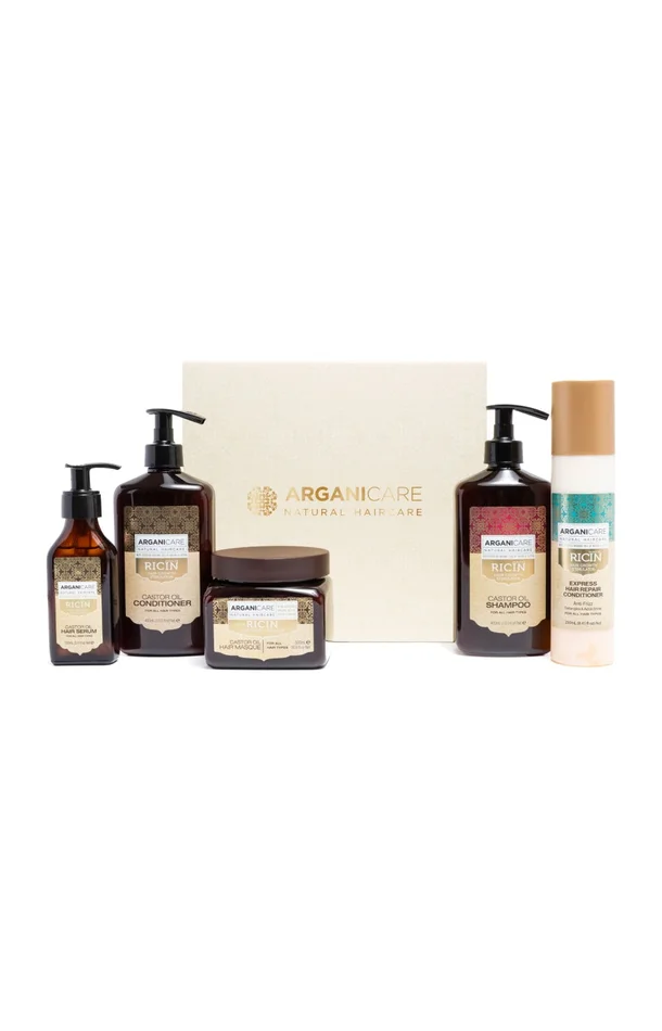Coffret accélérateur de croissance – Ricin bio – Tous types de cheveux – 5 produits