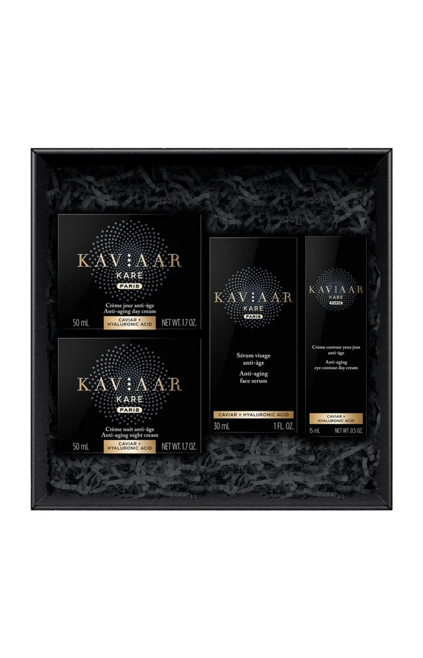 Coffret anti-âge – Caviar & acide hyaluronique – 4 produits