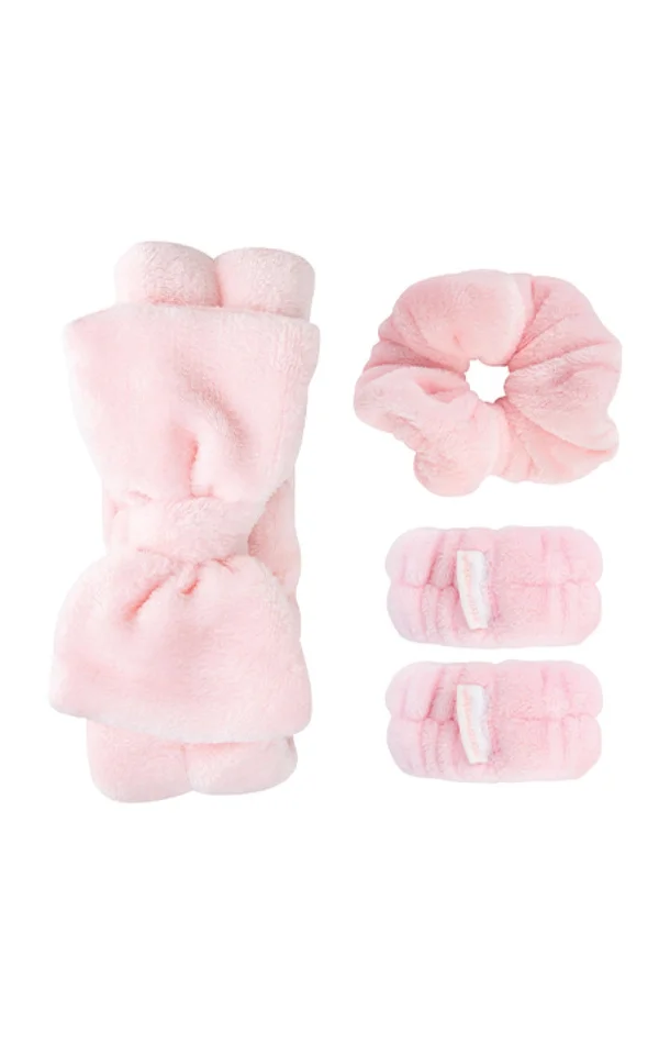 Coffret beauté – Bandeau & chouchous – Rose – Cheveux – 4 accessoires