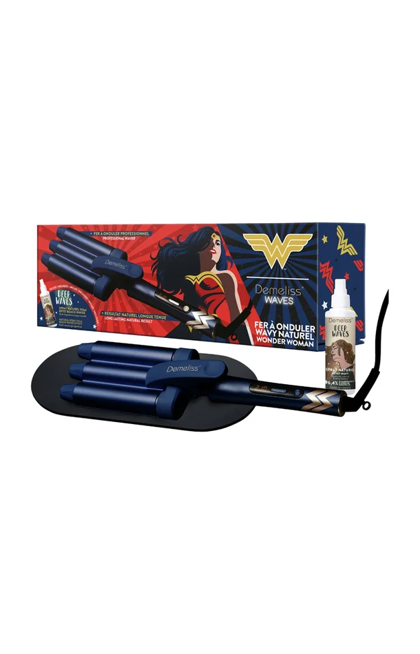 Coffret boucleur & soin texturisant – Waves Wonder Woman – 2 produits
