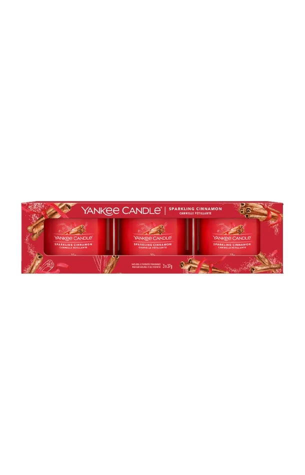 Coffret bougies votives – Cannelle Pétillante – 3 x 37 g