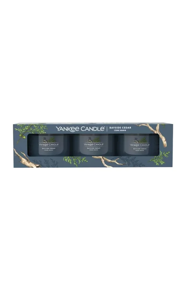 Coffret bougies votives – Cèdre marin – 3 x 37 g