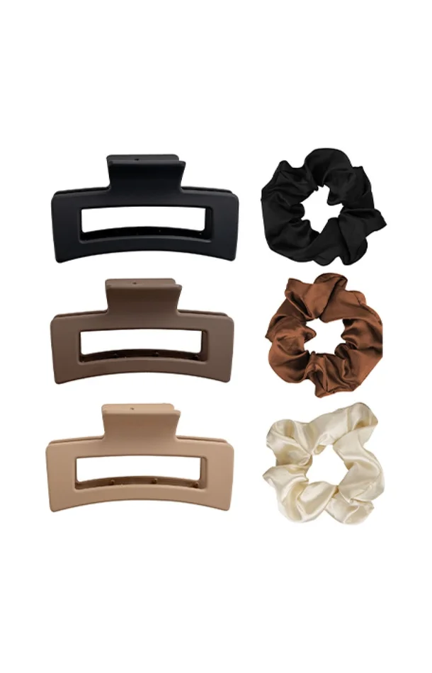 Coffret cheveux – Pinces & chouchous – 6 accessoires