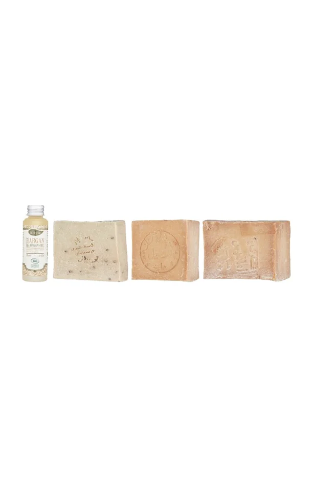 Coffret douceur – Huile d’argan & trio de savons