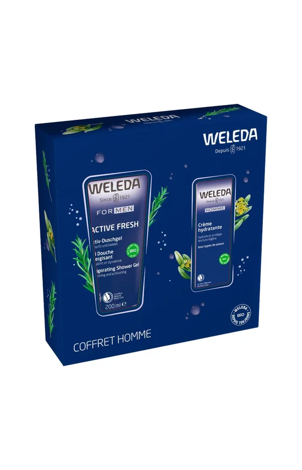 Coffret énergisant – Gel douche & crème hydratante – Visage & corps – Homme