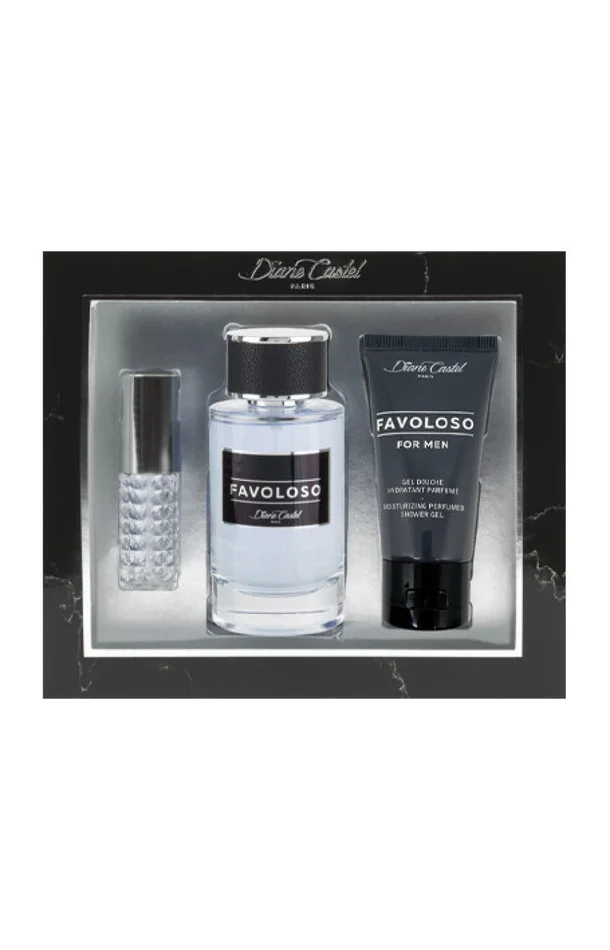 Coffret Favoloso Eau de parfum – Floral fruité – Homme – 3 produits