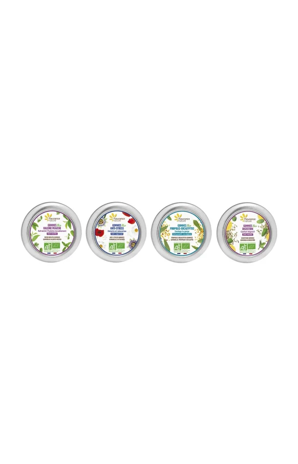 Coffret gommes bien-être – Digestion, stress & immunité – 4 x 30 g