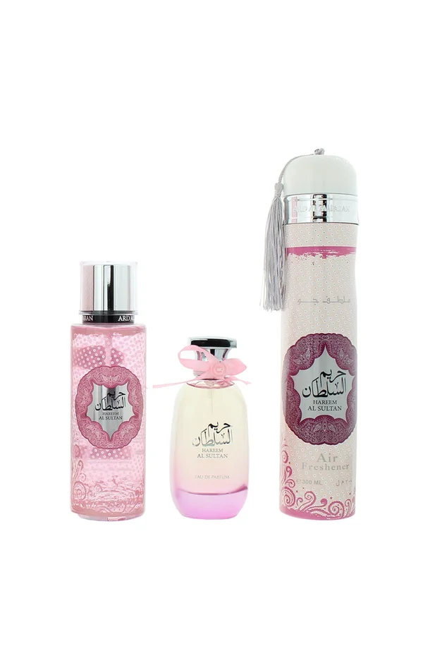 Coffret Hareem Al Sultan Eau de parfum – Gourmand floral – 3 produits