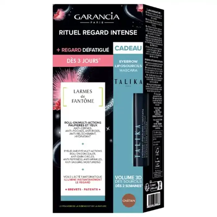COFFRET LARMES DE FANTÔME ROLL-ON PAUPIERES et YEUX 10 ML + TALIKA MASCARA CHATAIN 5ML OFFERT GARANCIA