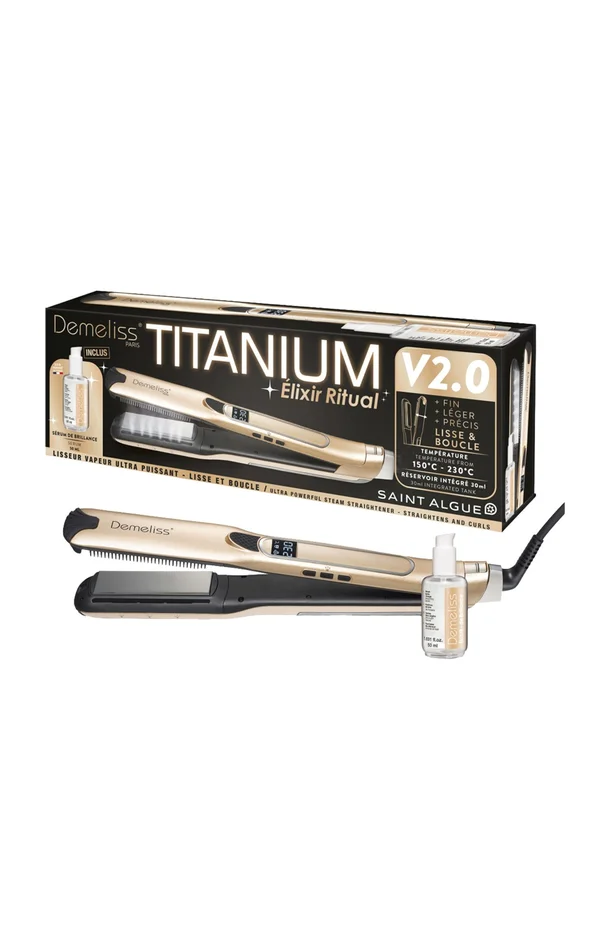 Coffret lisseur & soin démêlant – Titanium 2.0 – 2 produits