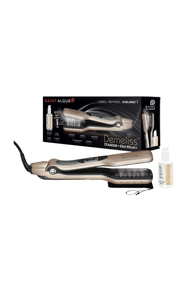 Coffret lisseur & spray brillance – Titanium Elixir Ritual – 2 produits