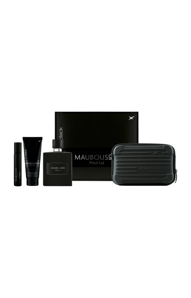 Coffret parfumé In Black – Boisé oriental – 2 produits – Homme