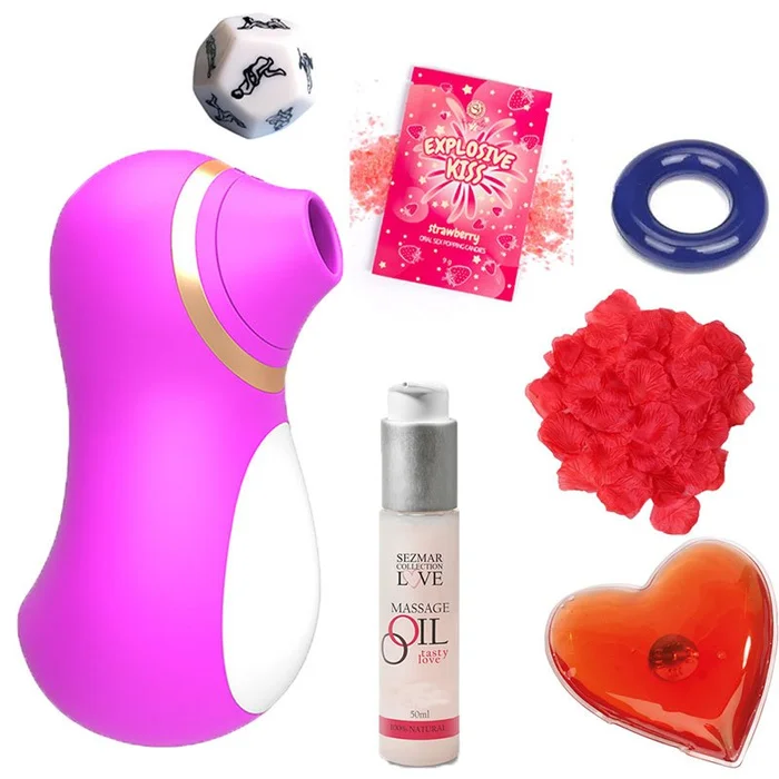 Coffret plaisir des amoureux – Nuit câline – 7 produits