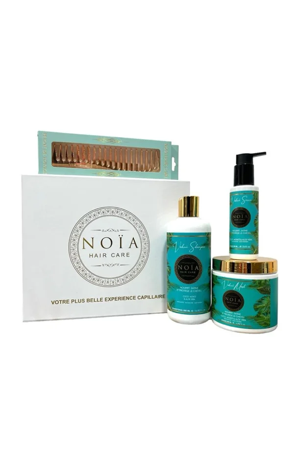 Coffret prestige – Routine nourrissante – Huile de coco, monoï & aloe vera – Cheveux colorés – 4 produits